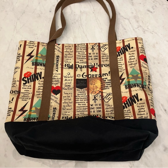 Handmade quirky Firefly Fandom tote - 1 pocket - Picture 2 of 9